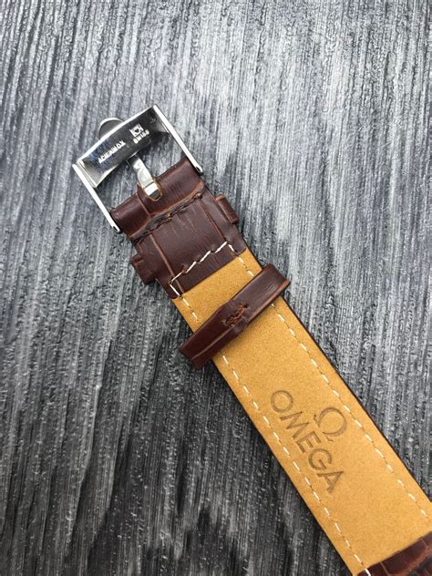 omega leather strap watch|authentic watches omega straps.